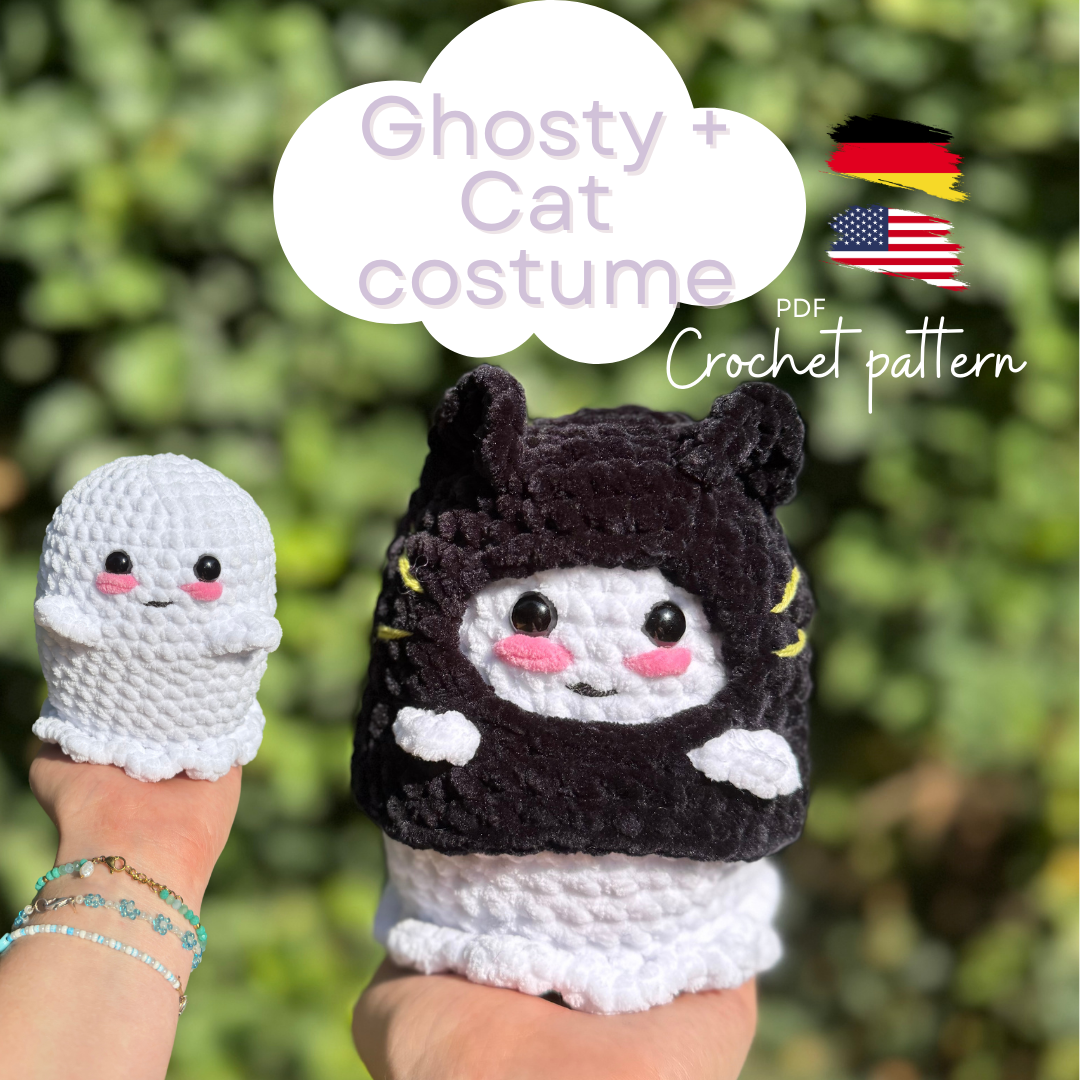 Häkelmuster “Ghosty + Cat costume” (DE + EN)