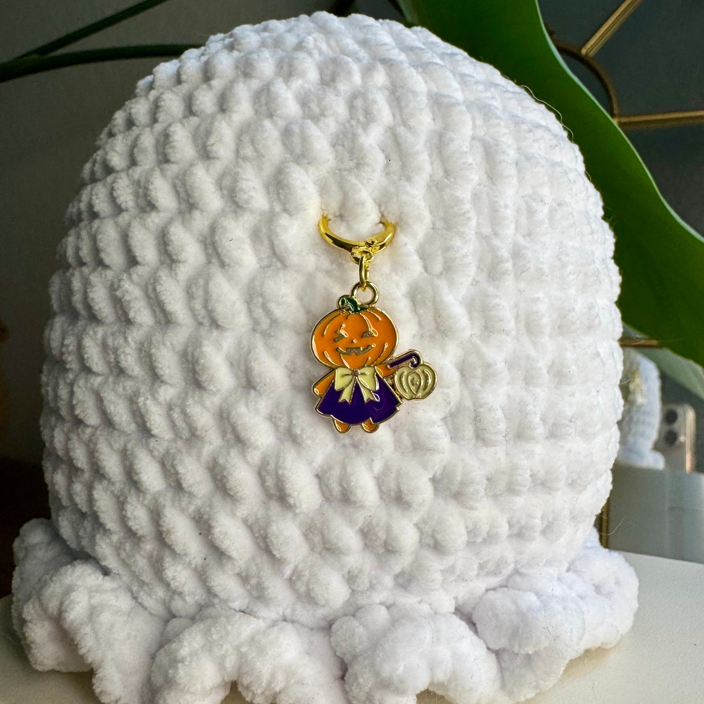 Maschenmarkierer "Kürbismännchen"