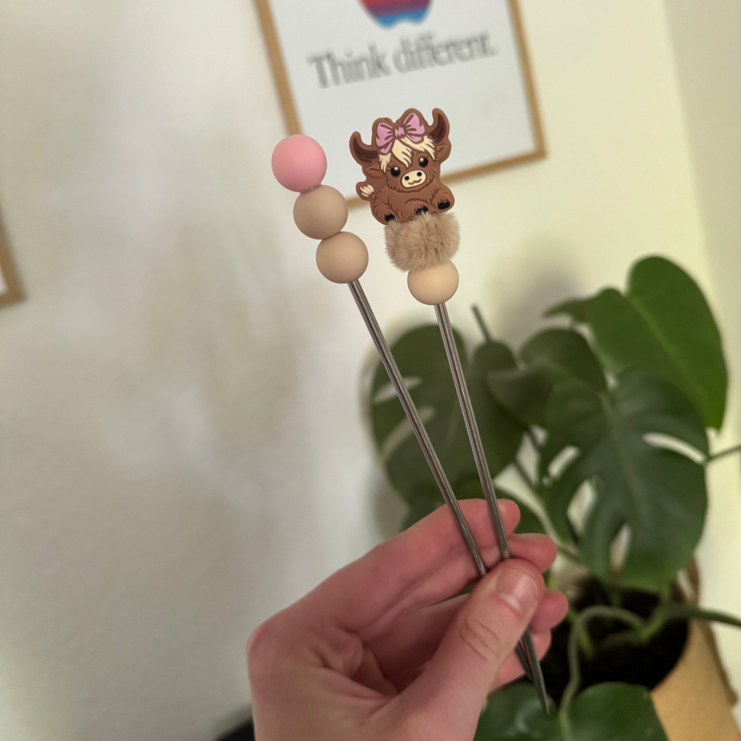 Amigurumi Sticks „Flausch Kuh“