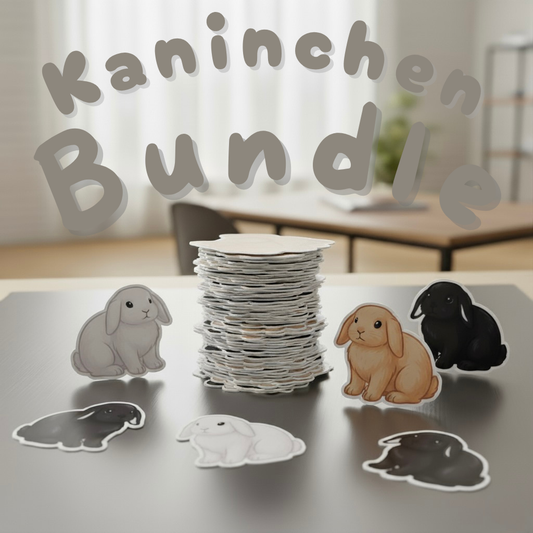 Kaninchen Sticker & Magnet Bundel (3er Set)