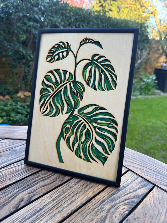 3D Bild "Monstera" A4