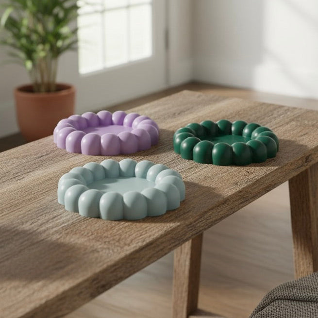 Handgegossene Bubble - Untersetzer