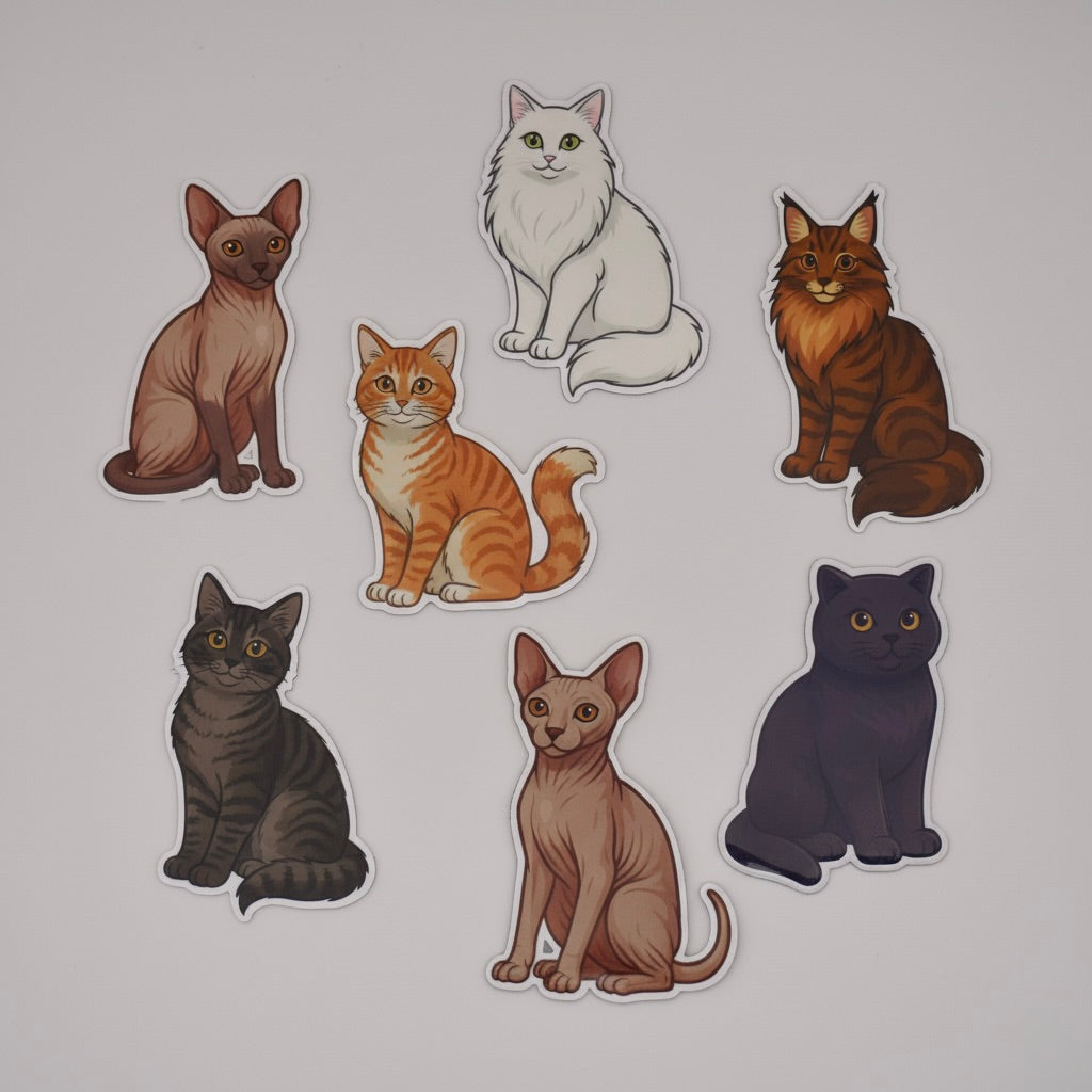Katzen Sticker 🐈 (2er Set)
