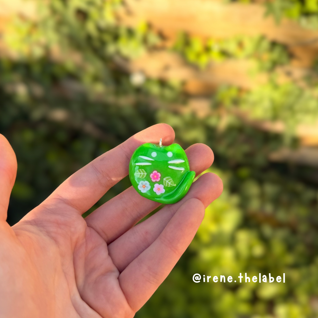“Spring Cat” Magnet OR Keychain