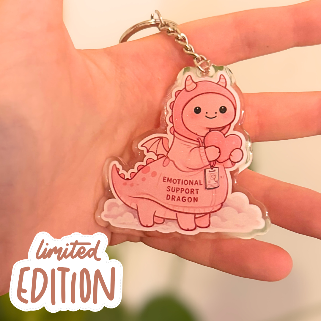 Limited Edition Emotional Support Dragon Schlüsselanhänger
